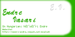 endre vasari business card